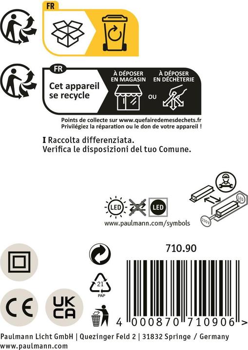 Produktbild Paulmann PAUL LED-Spiegelleuchte