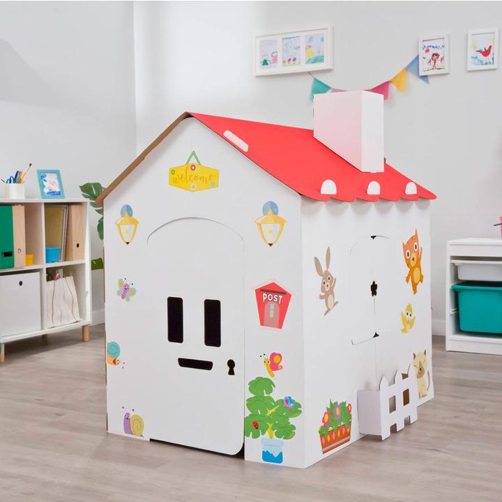 Image du produit Feber grande maison à colorier en carton + autocollants