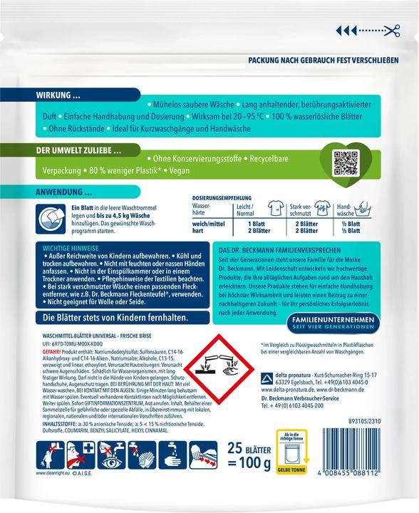 Actual product image Dr. Beckmann Magic leaves (25 Washing cycles, Washing powder)