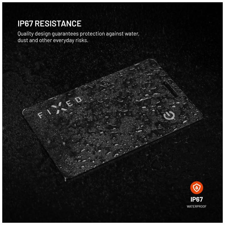 Actual product image Fixed Tag Card 2 with Find My support, black