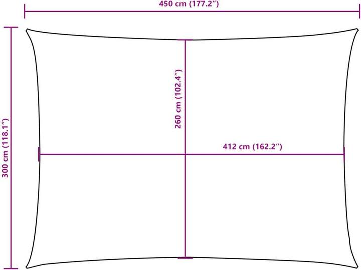 Produktbild vidaXL Sonnensegel (300 x 450 cm)