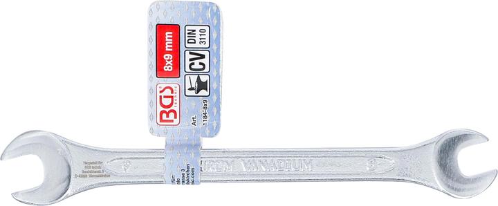 Actual product image BGS Double Open End Spanner 8 x 9 mm (8 mm, 9 mm)
