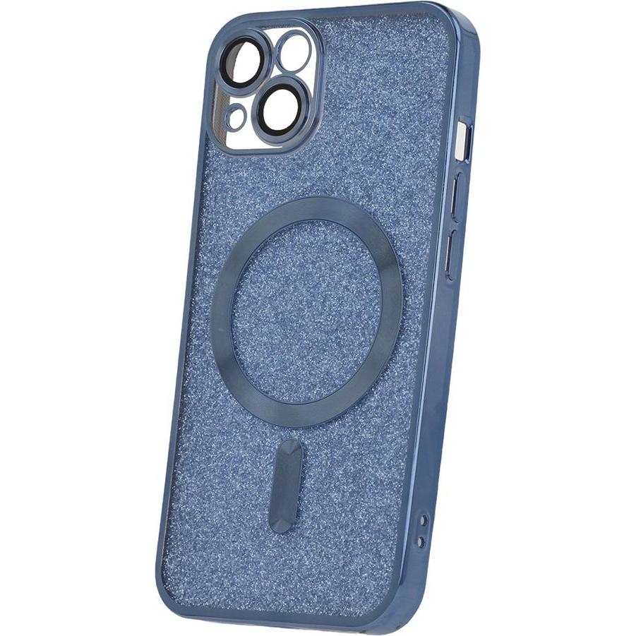 OEM Custodia Glitter Chrome Mag per iPhone 15 Plus 6,7" blu (Apple iPhone 15 Plus), Cover smartphone, Blu