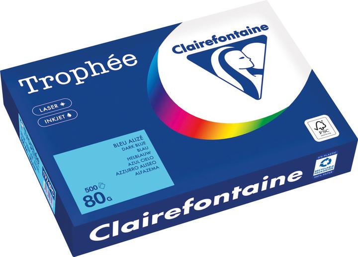 Produktbild Clairefontaine Universalpapier Trophée farbig (80 g/m², 500 x, A4)