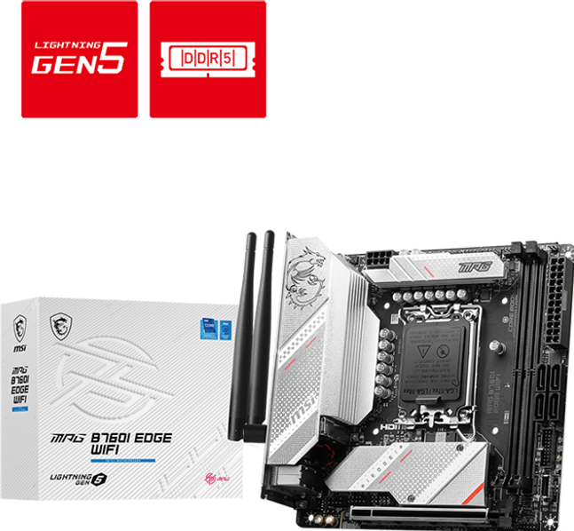 Productafbeelding MSI MPG B760I EDGE WIFI (LGA 1700, Intel B760, Mini-ITX)