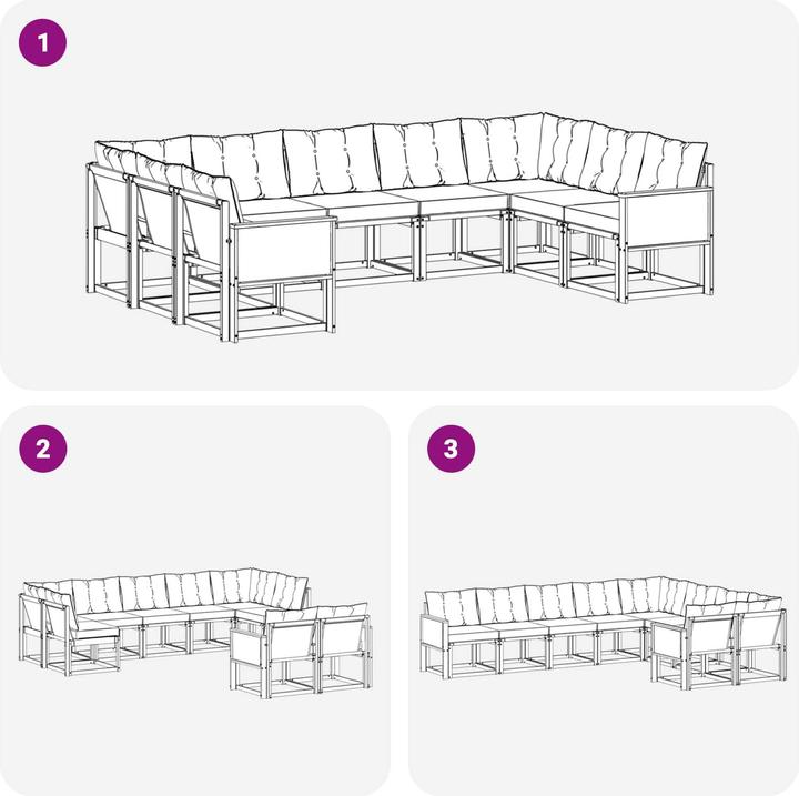 Produktbild vidaXL Outdoor-Sofagarnitur
