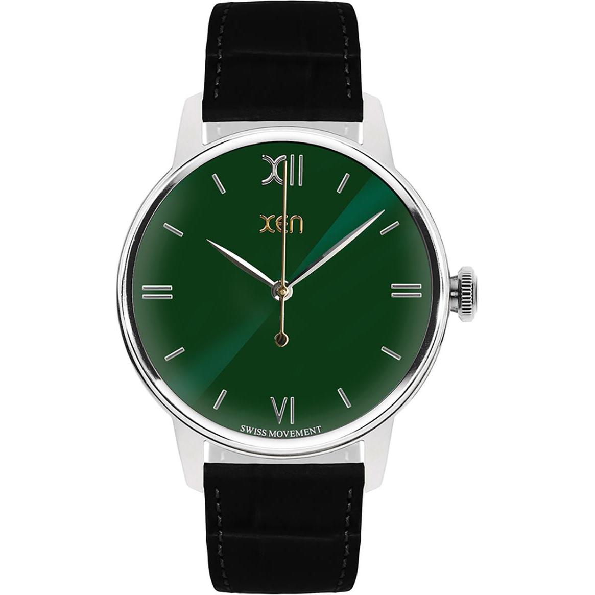 Xen, Armbanduhr, Armbanduhr Classic XQ0303, Schwarz, Grün, (Analoguhr, 41 mm)