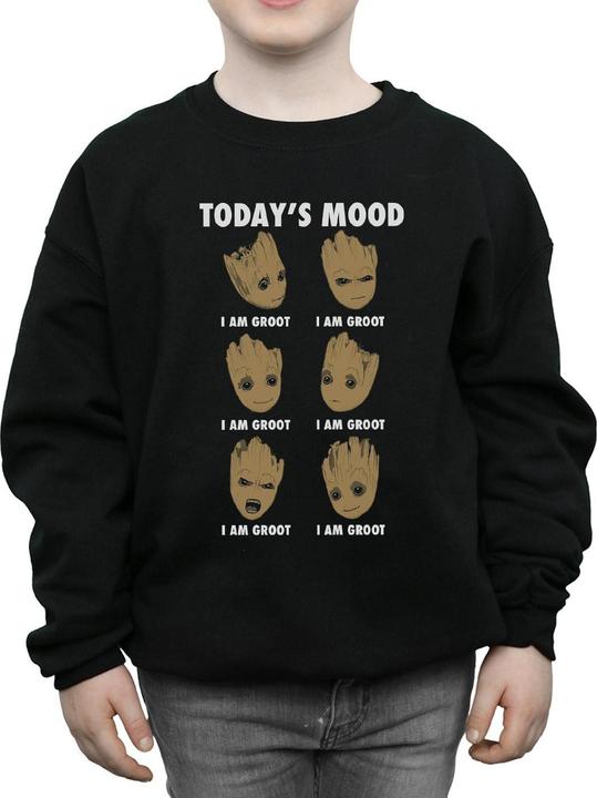 Actual product image Boys Guardians Of The Galaxy Groot Today's Mood Sweatshirt (140, 146)