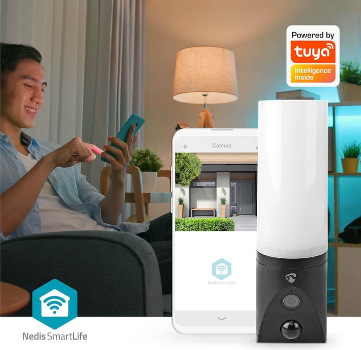Actual product image Nedis SmartLife Outdoor Camera | Wi-Fi | Ambient Light | Full HD 1080p | IP65 | Cloud Storage (optionala (1920 x 1080 Pixels)
