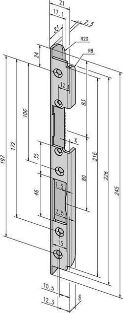 Produktbild effeff Winkelschliessbleche für Türöffner (Schliessblech)