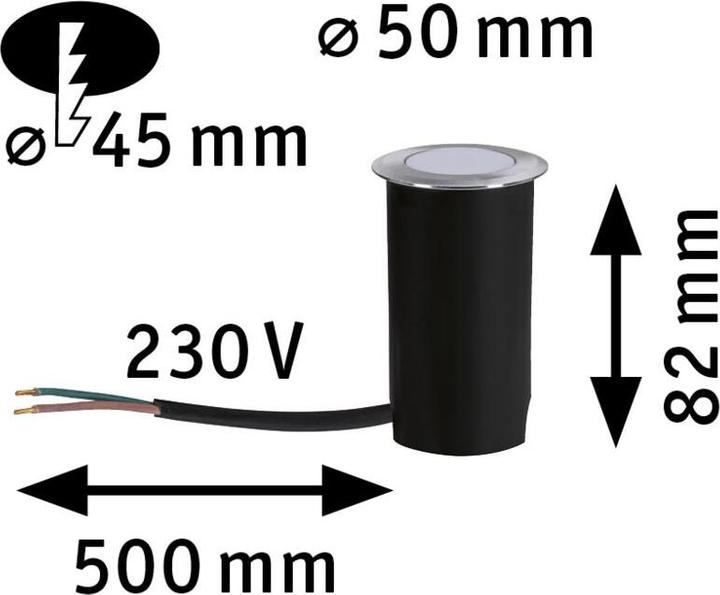 Image du produit Paulmann Lampe encastrée dans le sol Insect Friendly (150 lm, IP67)