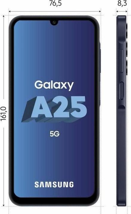 Actual product image Samsung Galaxy A25 (256 GB, Blue Black, 6.50", Hybrid Dual SIM, 5G)