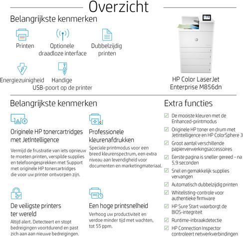 Produktbild HP M856dn (Laser, Schwarz-Weiss)