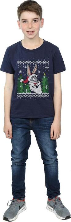 Actual product image Looney Tunes Boys Bugs Bunny Christmas Fair Isle T-Shirt (116)
