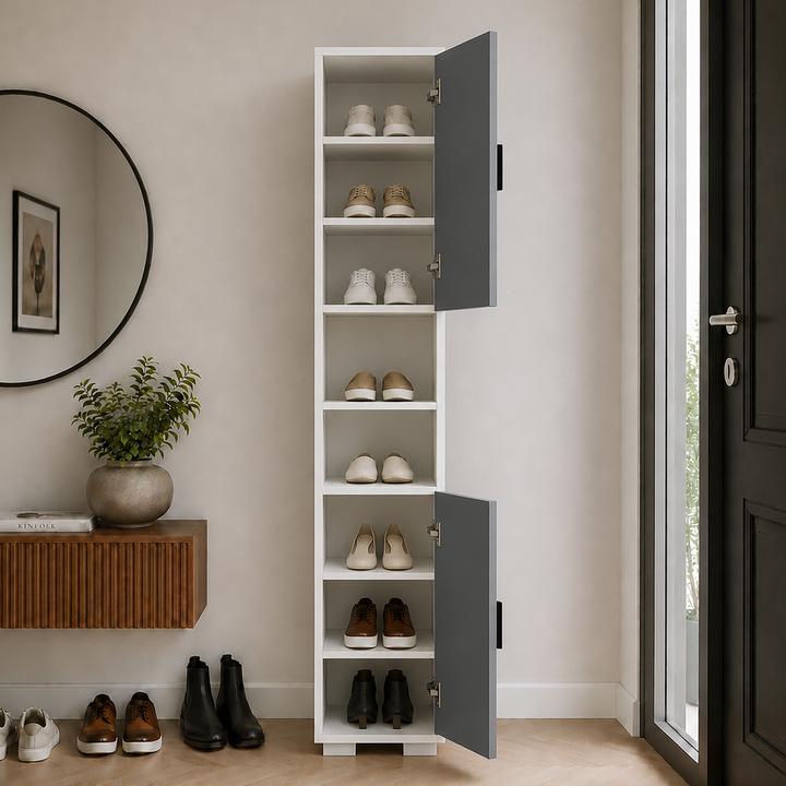Produktbild VCM Holz schmaler Schuhschrank Gados M (30 x 33 x 178 cm)