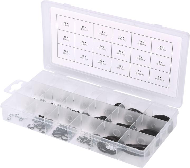 Actual product image KS Tools Assortment snap rings inside, Ã˜ 3-32mm, 180 pcs.