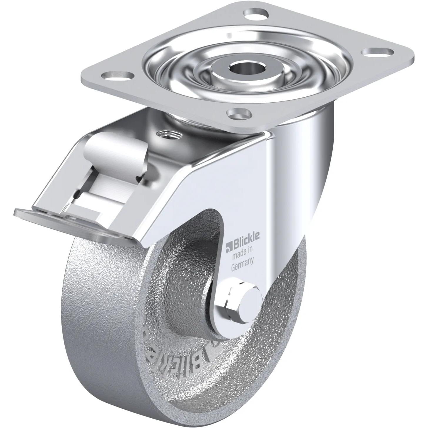 Blickle, Ruote + Rotelle, 372730 LI-G 100G-FI Lenkrolle mit Feststeller Rad-Durchmesser 100 mm Tragfähigke