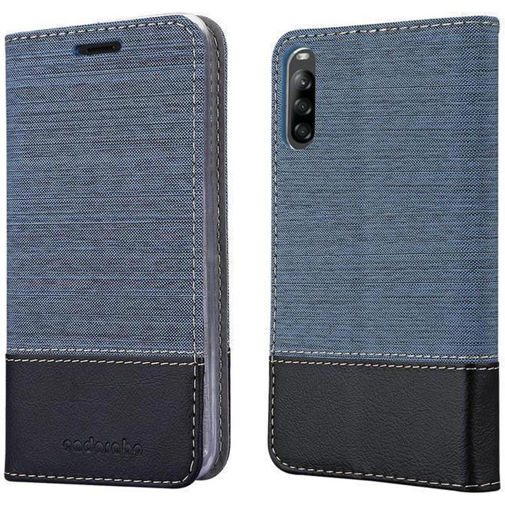 Cadorabo Book Jeans Optik Cover (Sony Xperia L4), Smartphone Hülle, Blau