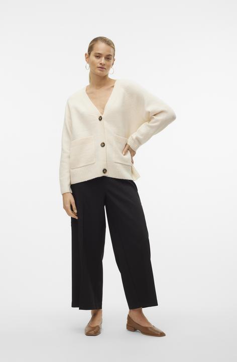 Produktbild Vero Moda Locker geschnitten V-Ausschnitt Gerippte Ärmelbündchen Strickjacke Strickjacke (L)