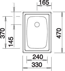 Produktbild Blanco Top EE 3 x 4 (Einbauspüle, 33 cm, 47 cm)
