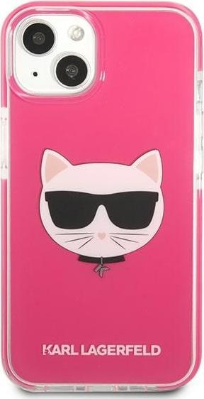 Actual product image Karl Lagerfeld KLHCP13MTPECPI iPhone 13 6.1" hardcase fuksja/fuschia Choupette Head (Apple iPhone 13, Apple iPhone 14)
