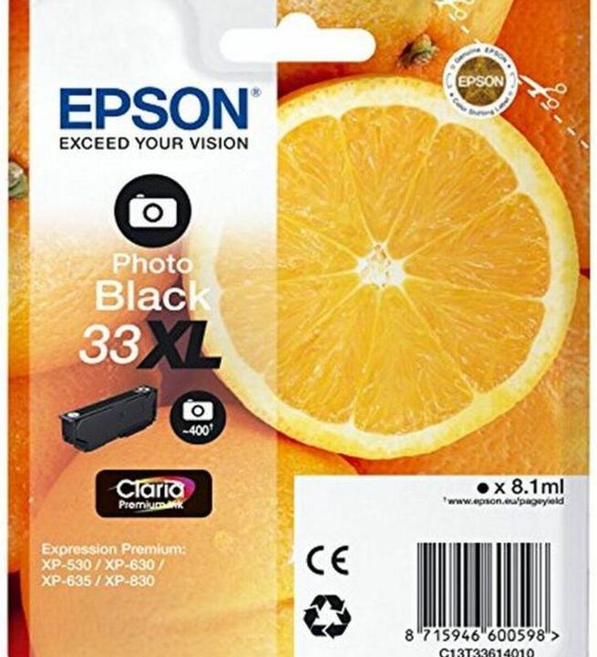 Actual product image Epson 33XL Claria Premium (PBK)