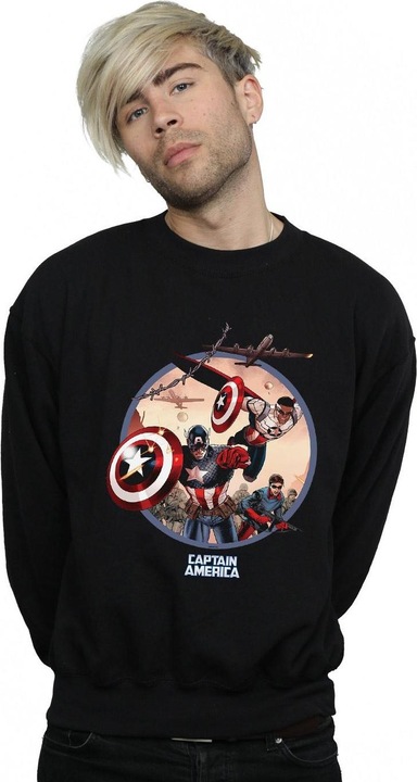 Image du produit - Sweat CAPTAIN AMERICA AND FALCON IN BATTLE - Homme (3XL)
