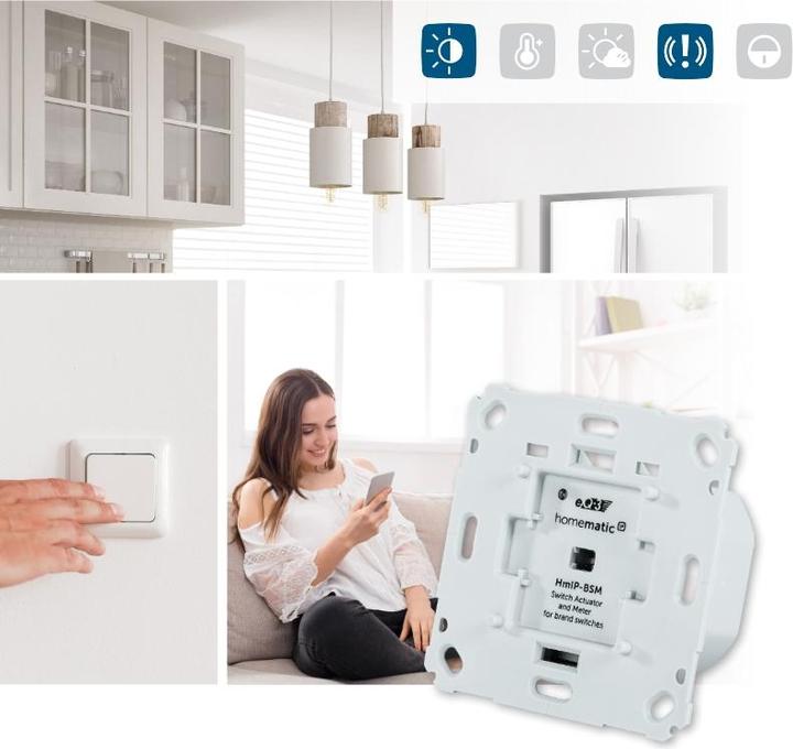 Produktbild Homematic IP Schalt-Mess-Aktor für Markenschalter (Schaltaktor)