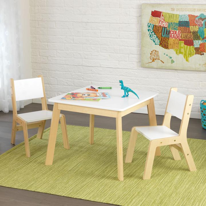 Produktbild KidKraft Moderner Tisch mit 2 Stühlen (Kindersitzgruppe)