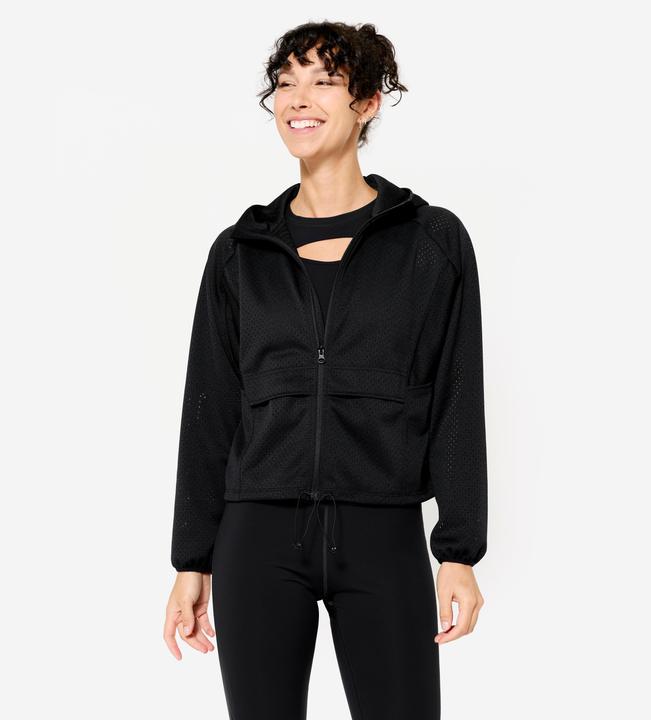Produktbild Domyos Trainingsjacke Damen perforiert - Light schwarz (M)