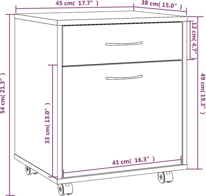 Immagine prodotto VidaXL Sunhild (45 x 38 x 54 cm)