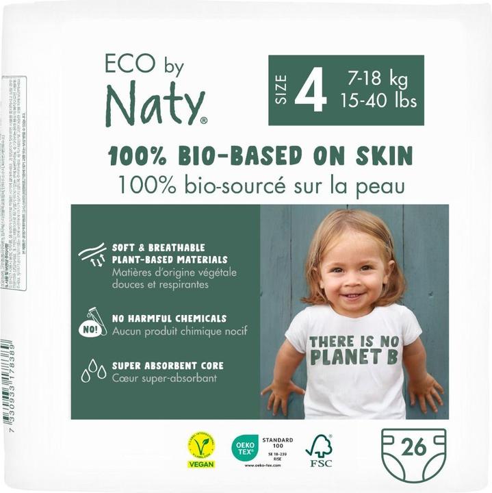 Image du produit Naty Couche bio (Taille 4, Pack, 26 pièce(s))