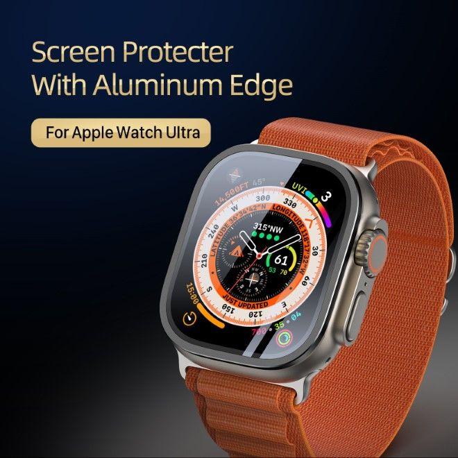 Image du produit Dux Ducis Flas Verre Trempé Avec Cadre En Aluminium Pour Apple Watch Ultra 49mm - Noir