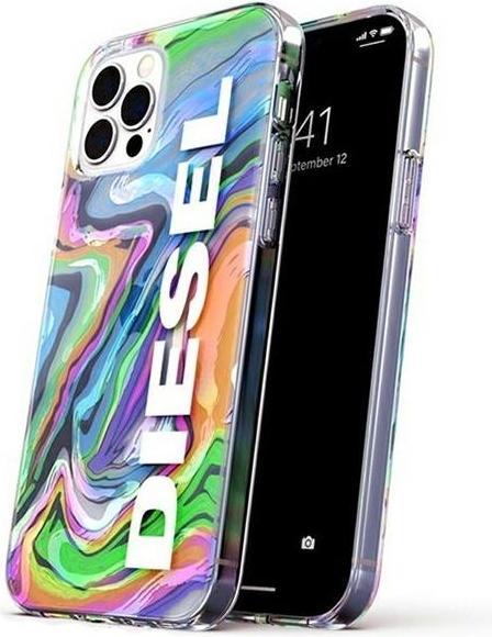 Produktbild Diesel Clear Case Digital Holographic AOP iPhone 12/12 Pro holograficzny-biały/holographic-white 443 (Apple iPhone 12)