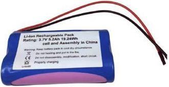 RS PRO 18650 3.7V 5200 mAh 1S2P (3.70 V, 5200 mAh)