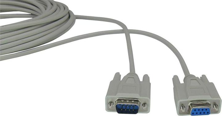 Actual product image RND Electronics Serial cable D-SUB 9-pin male - D-SUB 9-pin female 10m Grey (10 m)