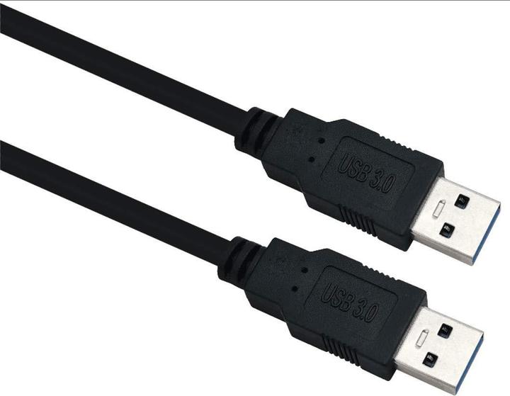 Actual product image Helos Connection cable, USB 3.0 A male/A male, 3.0m, black USB 3.0 A St./A St., transmission rate: 5 (3 m, USB 3.2 Gen 1)