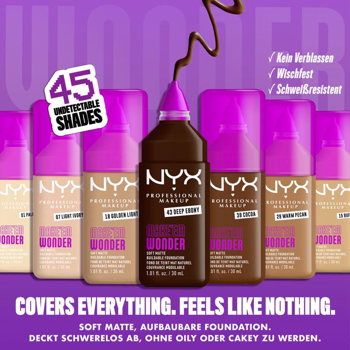 Produktbild NYX Professional Make-Up Make Em Wonder (43, 43 Deep Ebony, Deep Ebony, Nude)