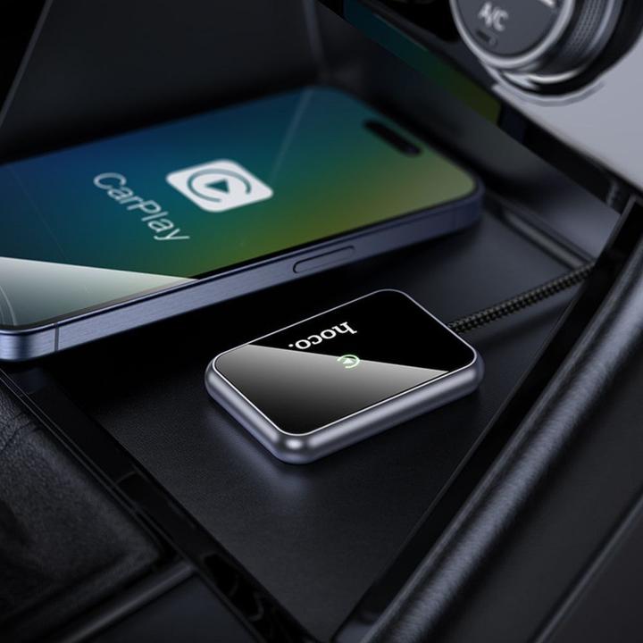 Actual product image Hoco Wireless headphones Wireless CarPlay adapter USB A / USB C HU1 black