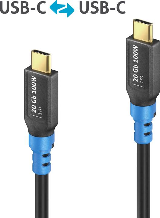 Productafbeelding Purelink USB-C>C kabel 1m (1 m, USB 4, 100 W)