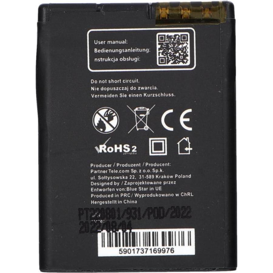 Blue Star Premier Bateria Blue Star BlueStar Batteria Nokia 6111 N76 7500 Li-Ion 1000 mAh Analogica BL-4B, Batteria smartphone