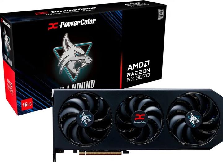 Actual product image Powercolor Radeon RX 9070 OC Hellhound (16 GB)