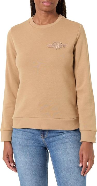 Image du produit GANT REG Tonal Shield C-Neck Sweat, Warm kaki., L (L)