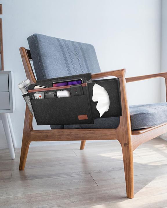 Produktbild Alopini Bettbeutel Bett Organizer Hook-in, Bettbeutel Hook-in dicken Filz rutschfest mit Schnalle