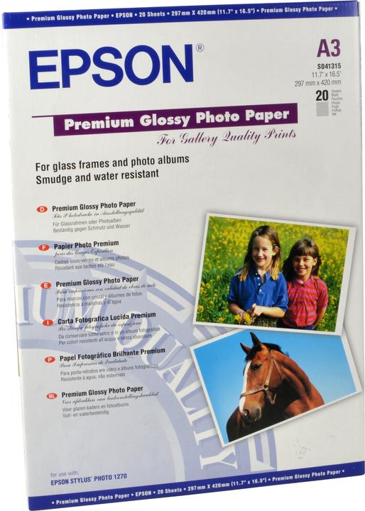 Actual product image Epson Premium Glossy (255 g/m², A3, 20 x)