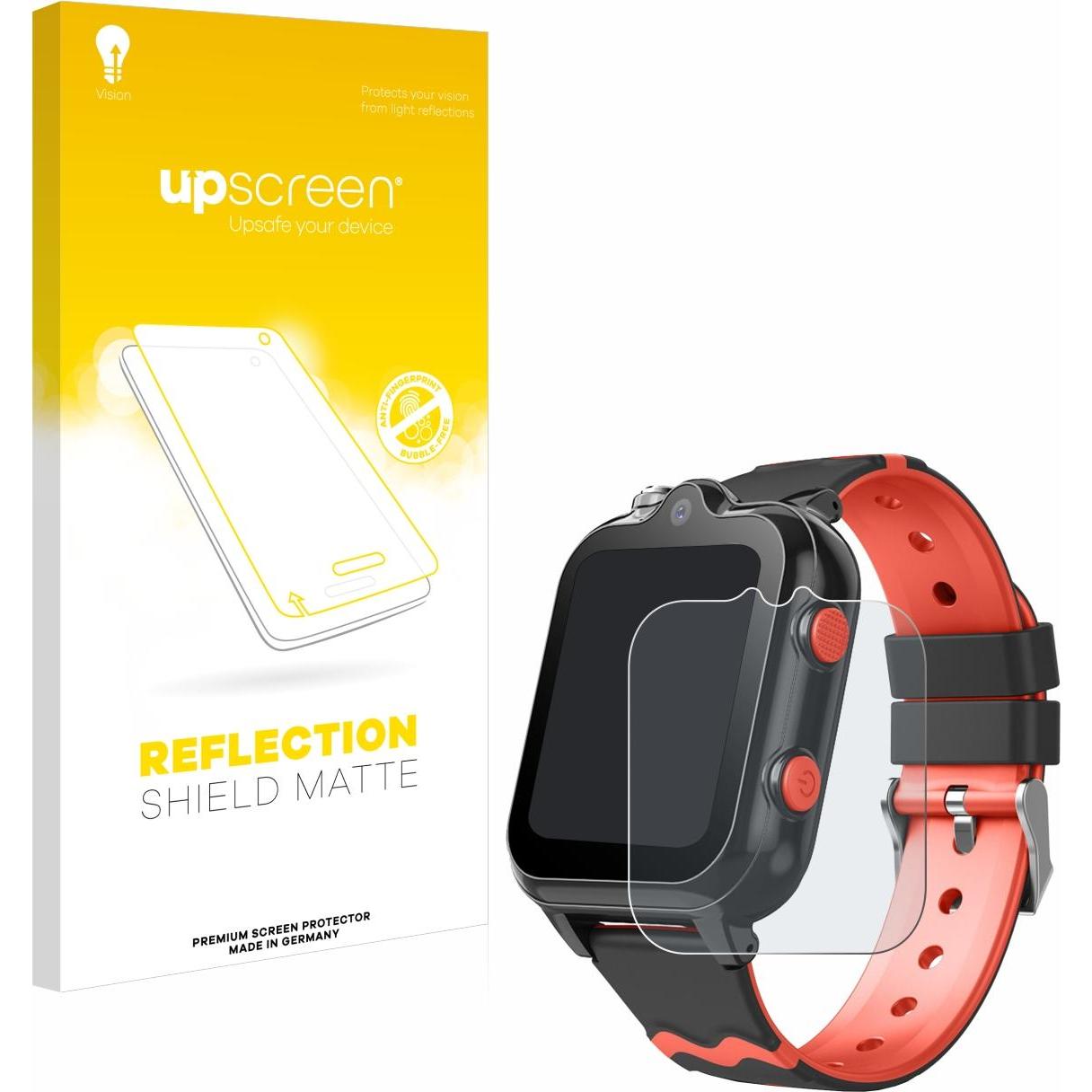 upscreen Reflection Shield Displayschutz Matt, Smartwatch Schutzfolie, Grau