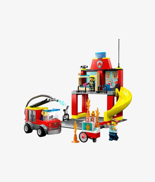 Produktbild LEGO Feuerwehrstation und Löschauto (60375, LEGO City)