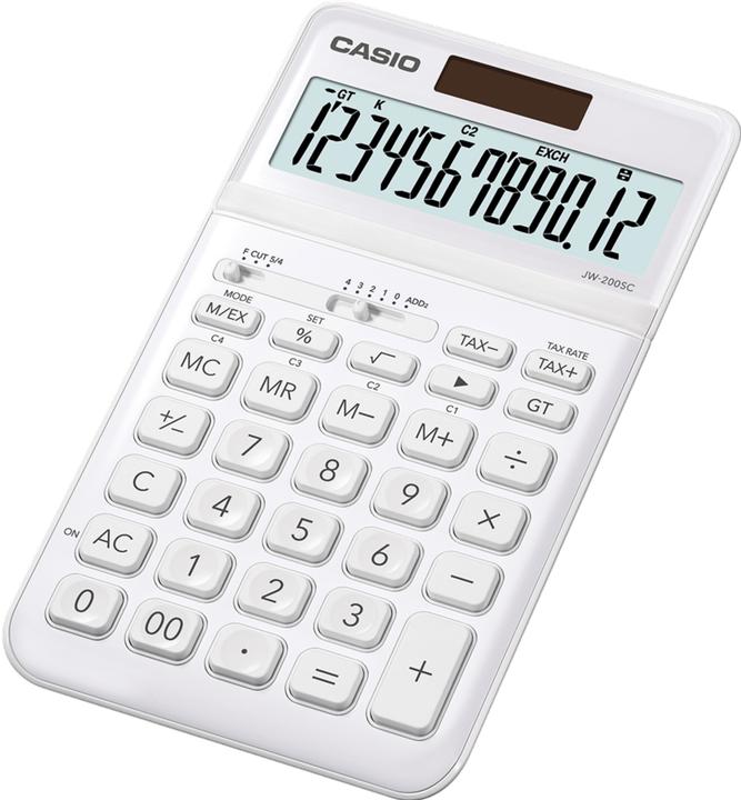Actual product image Casio JW-200SC-WE Desktop Calculator white (Batteries, Solar cells)