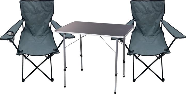 Actual product image Mojawo 3-piece camping furniture Camping table Fishing chair foldable height-adjustable (60 cm)
