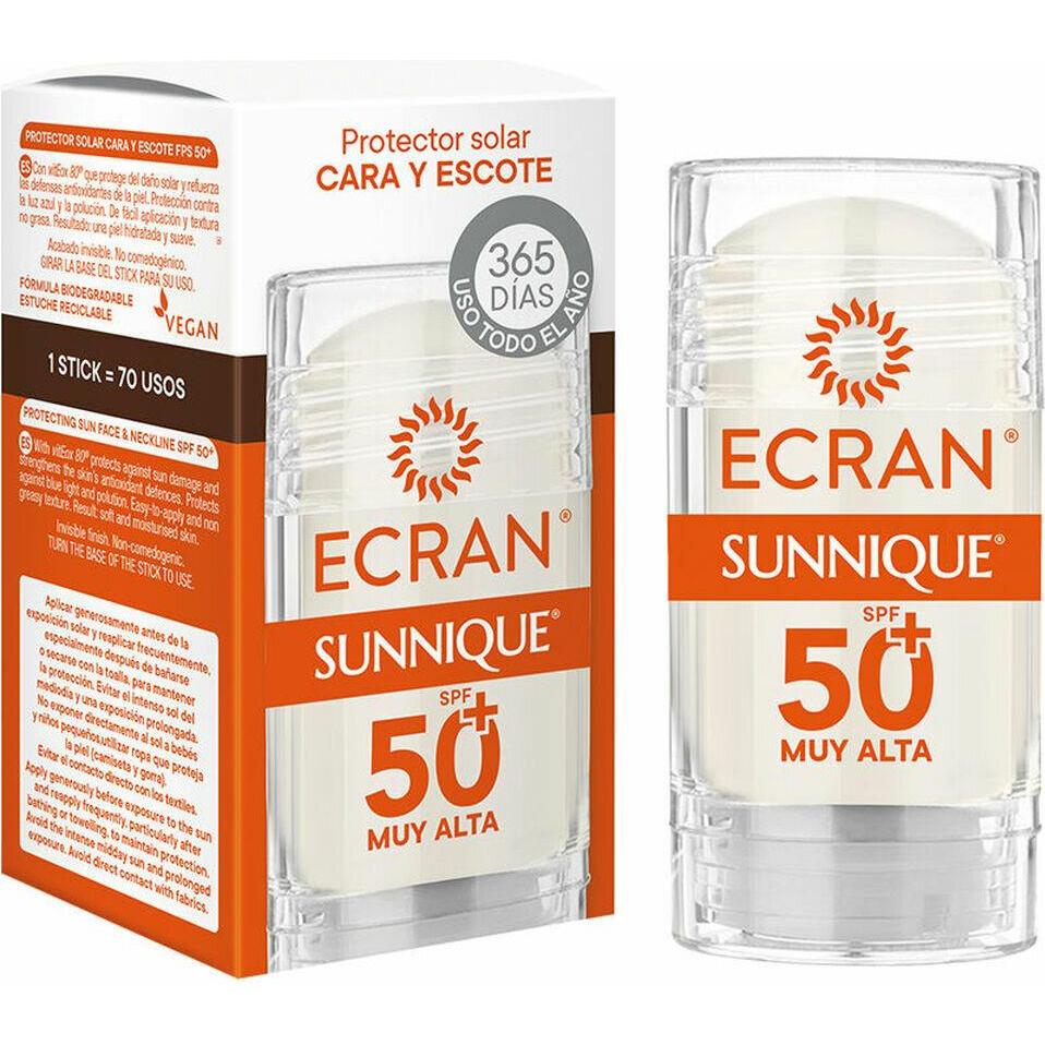 Ecran, Sonnencreme, SUNNIQUE face and neckline SPF50+ stick 30 ml (Sonnenstick, SPF 50+, 30 ml)